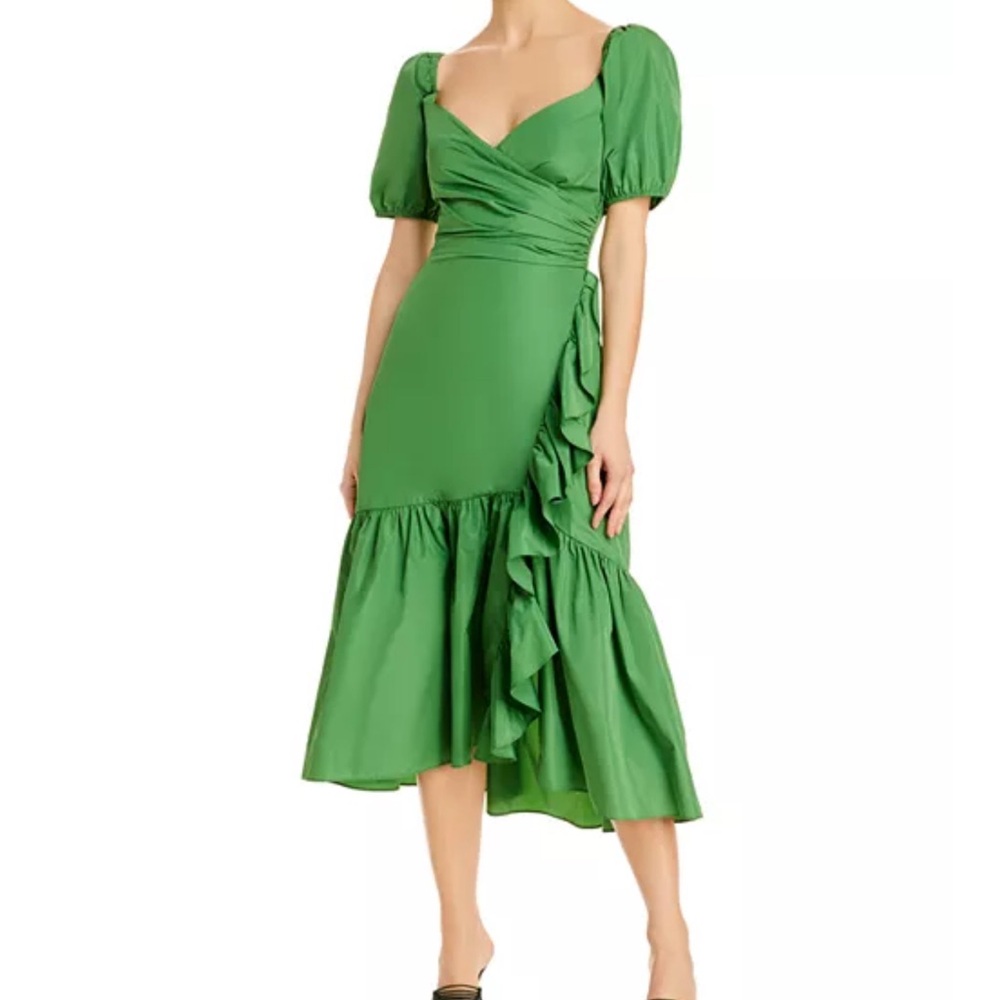NWOT Cinq a Sept Megan Dress in Grass Green